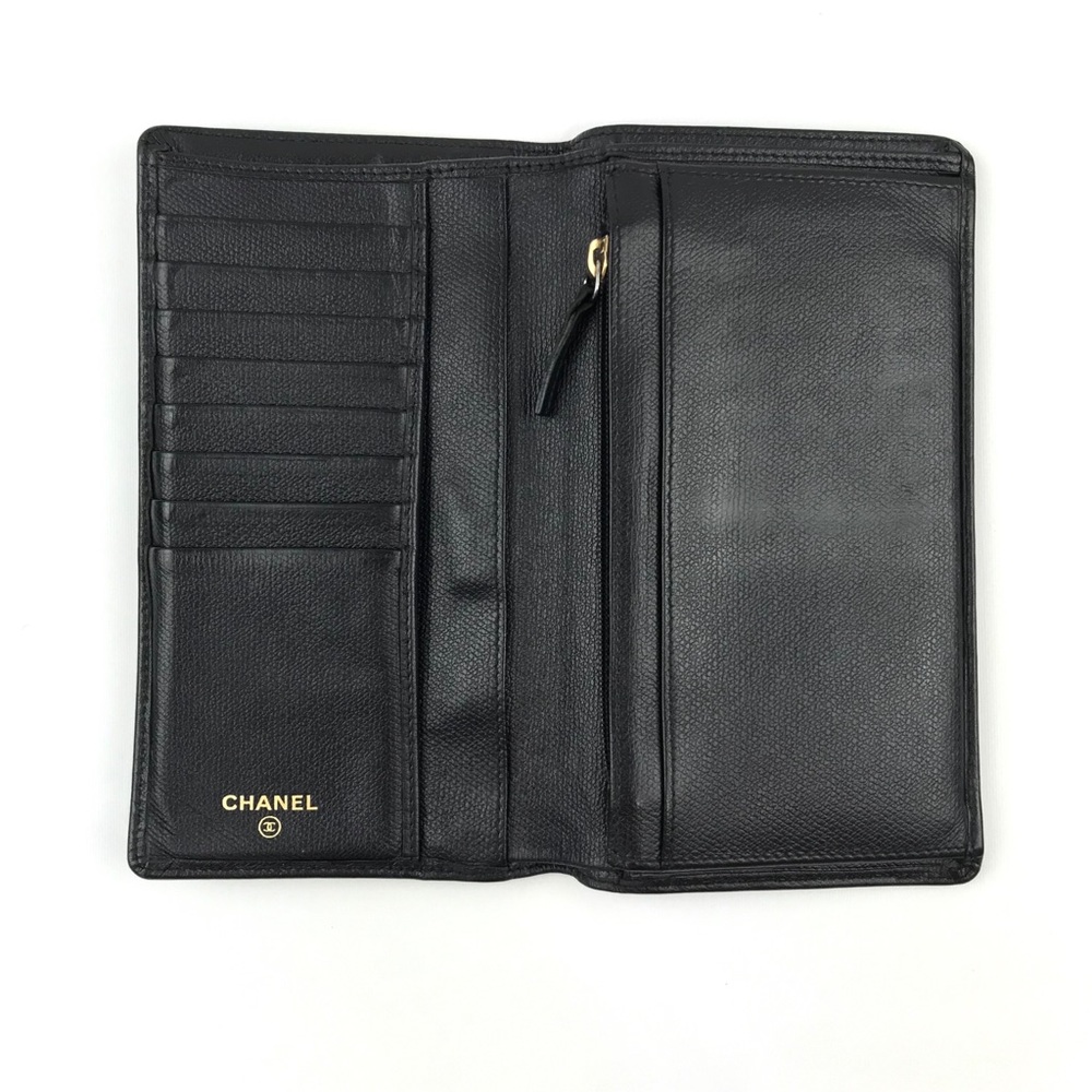 2nd {Chanel} Caviar Skin CC Leather Flap Wallet - Picture 4 of 8